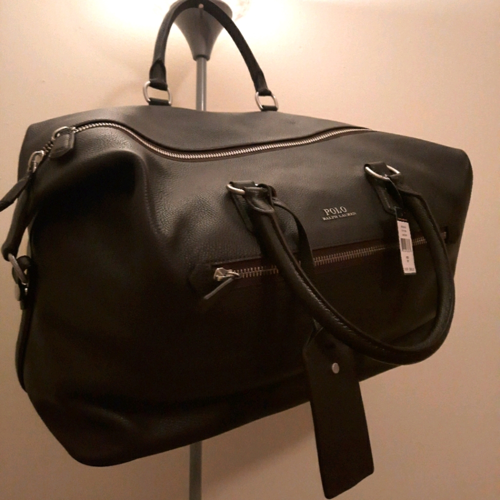 Men's Pebbled Leather Duffel Bag